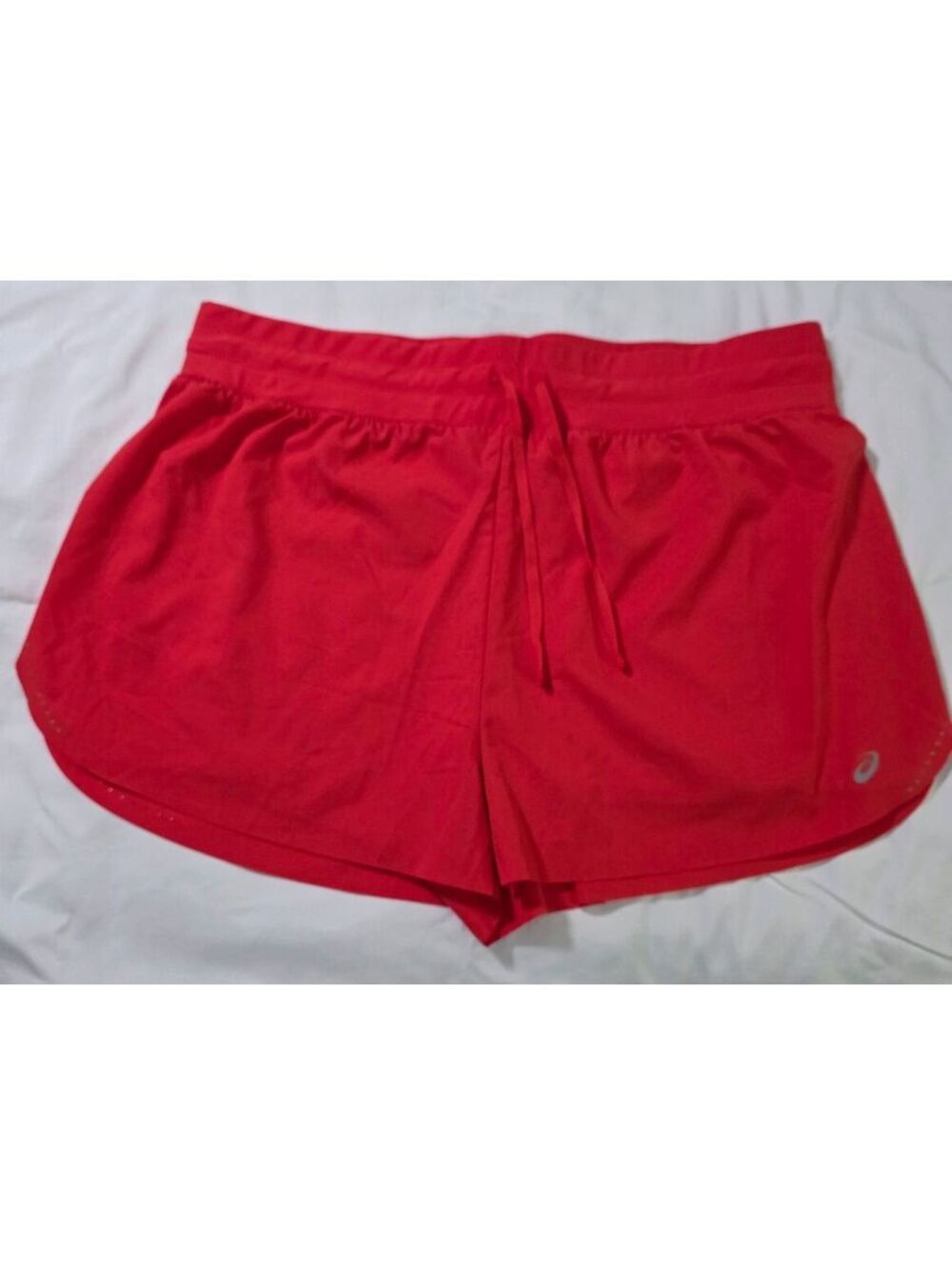 ASICS Women's Red Athletic Running Shorts Size XL Polyester Spandex Blend